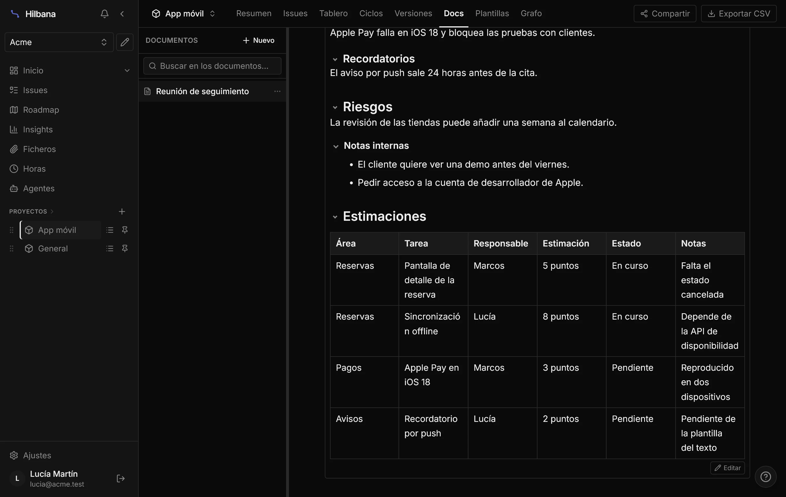 Una tabla de estimaciones con seis columnas, apretada en el ancho de lectura