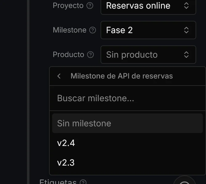 Segundo paso: el milestone de la API de reservas, v2.3 o v2.4