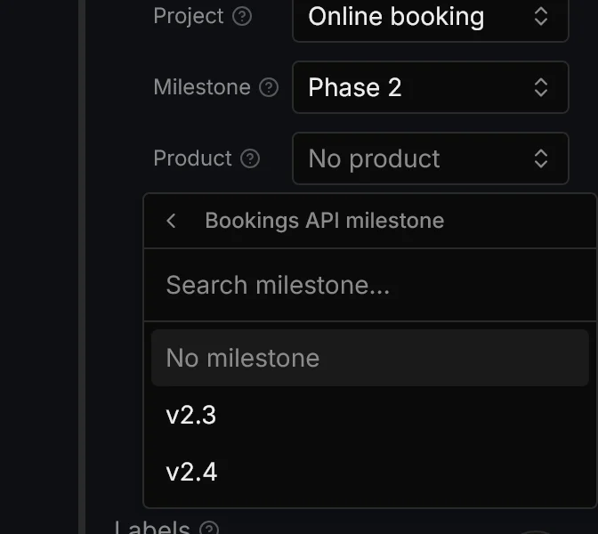 Second step: the Bookings API milestone, v2.3 or v2.4