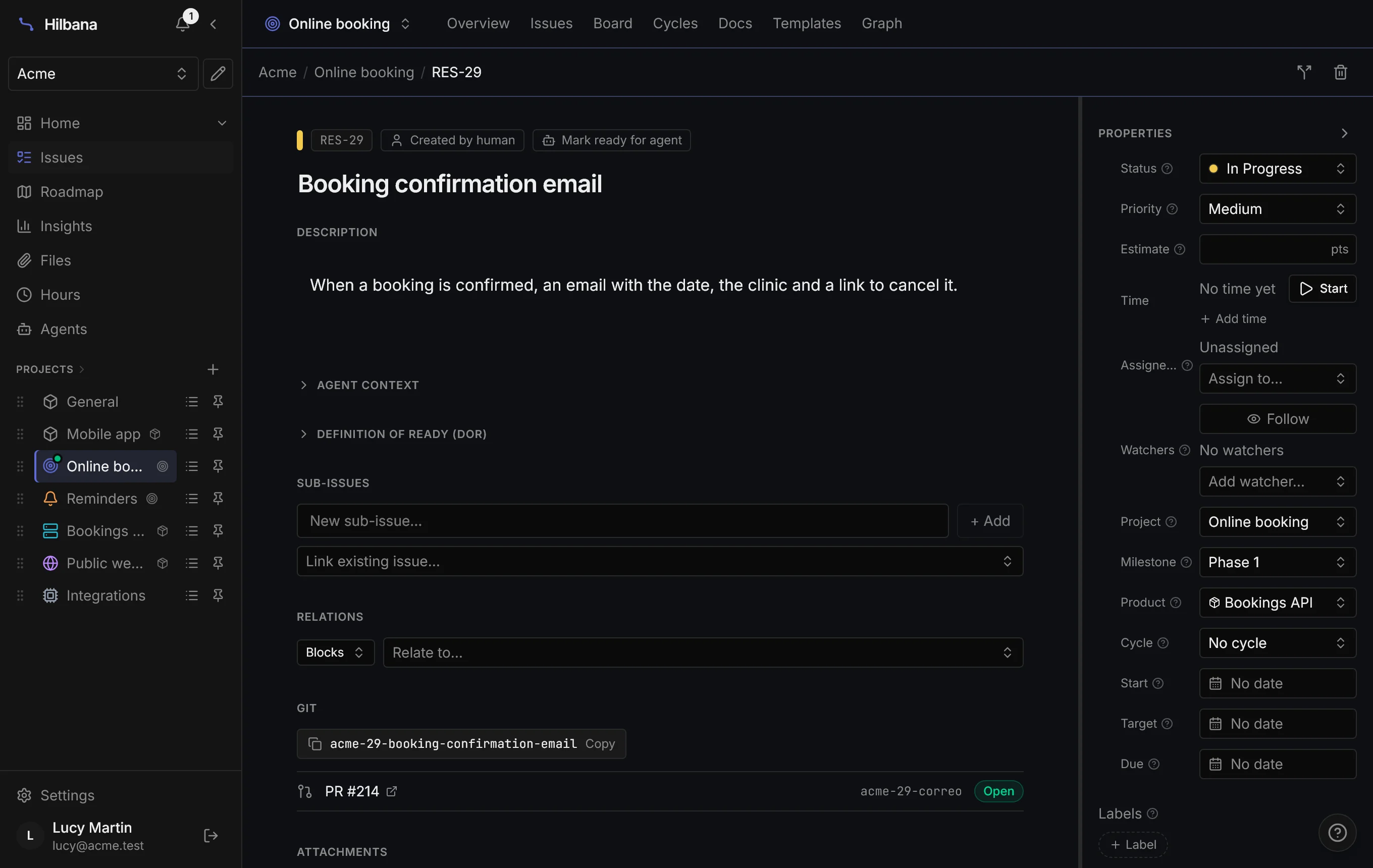 The issue with the Bookings API product set by itself and PR #214 open