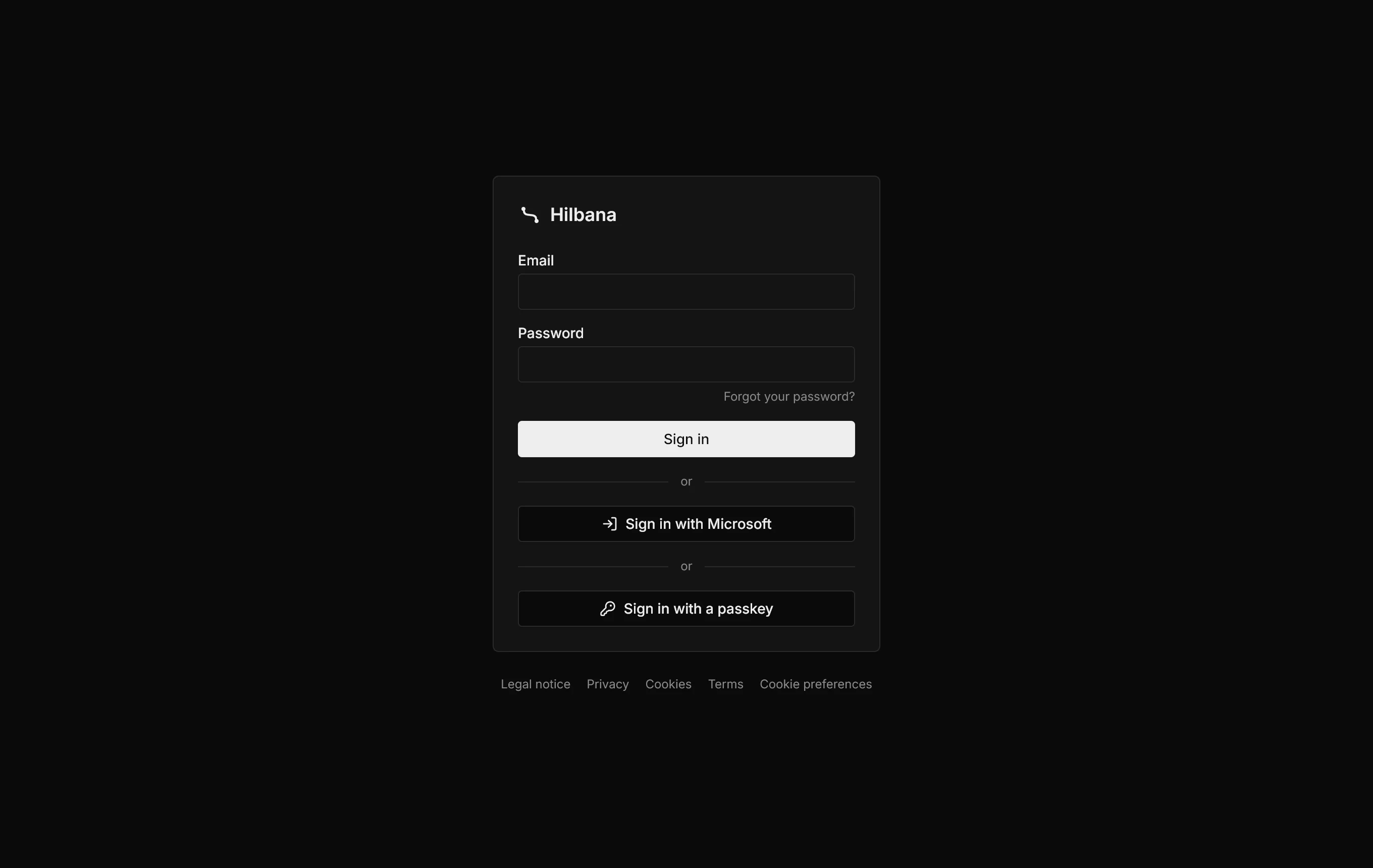 The sign-in screen with the Sign in with Microsoft button